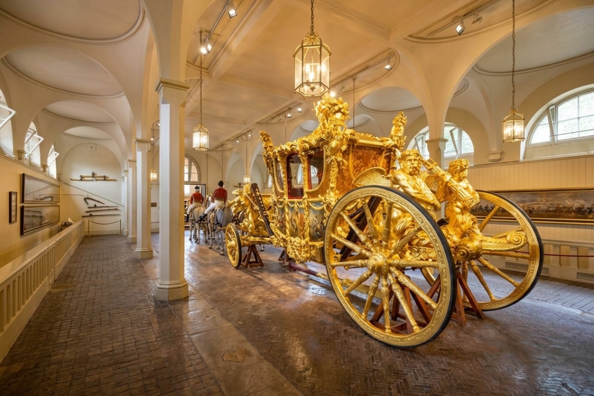 Royal carriage in the Royal Mews